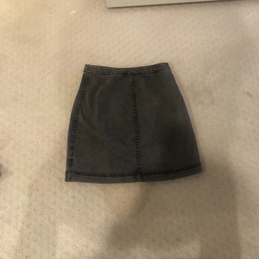 grey Free People skirt with zipper - never worn!